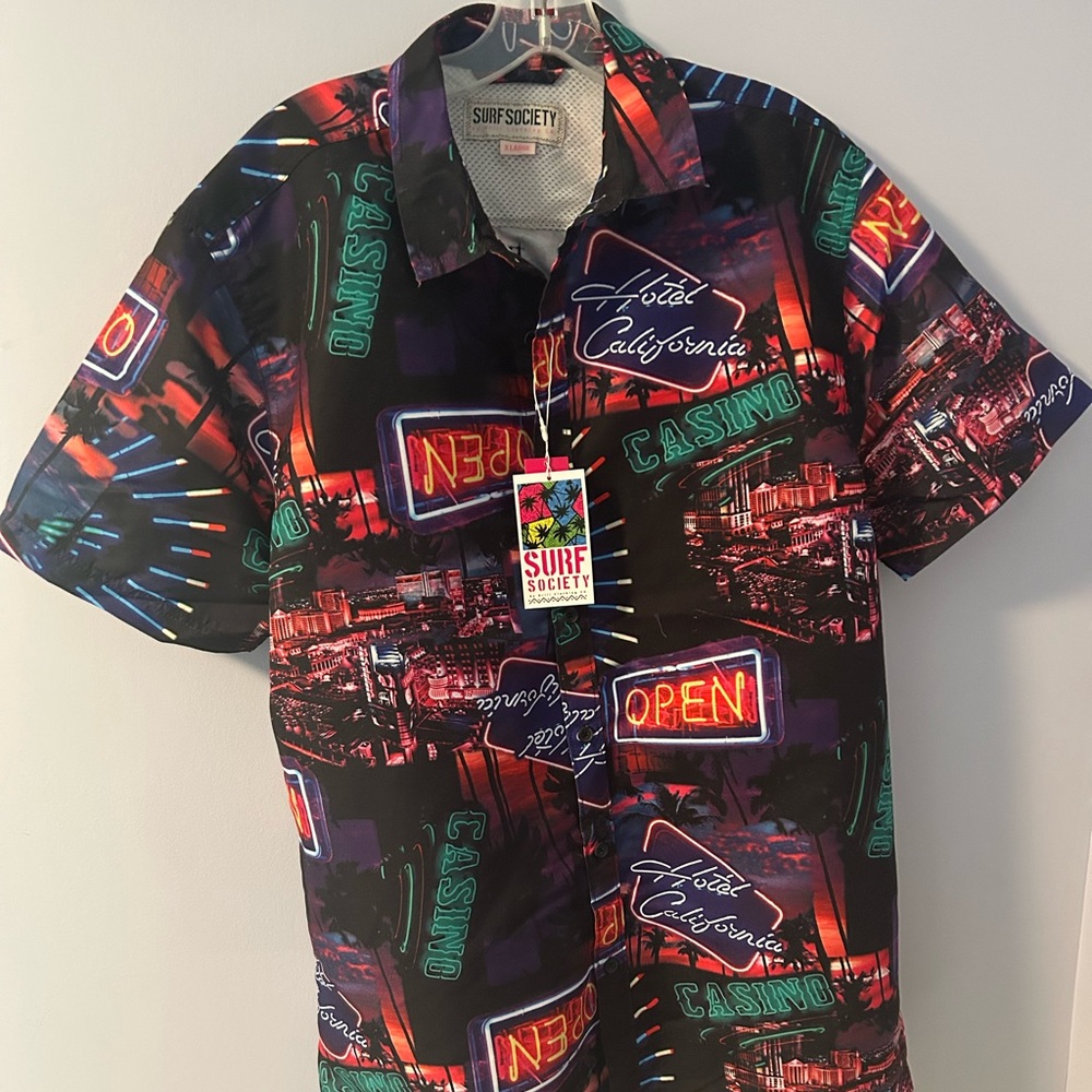 Society Vibrant Neon Graphic Men's Shirt